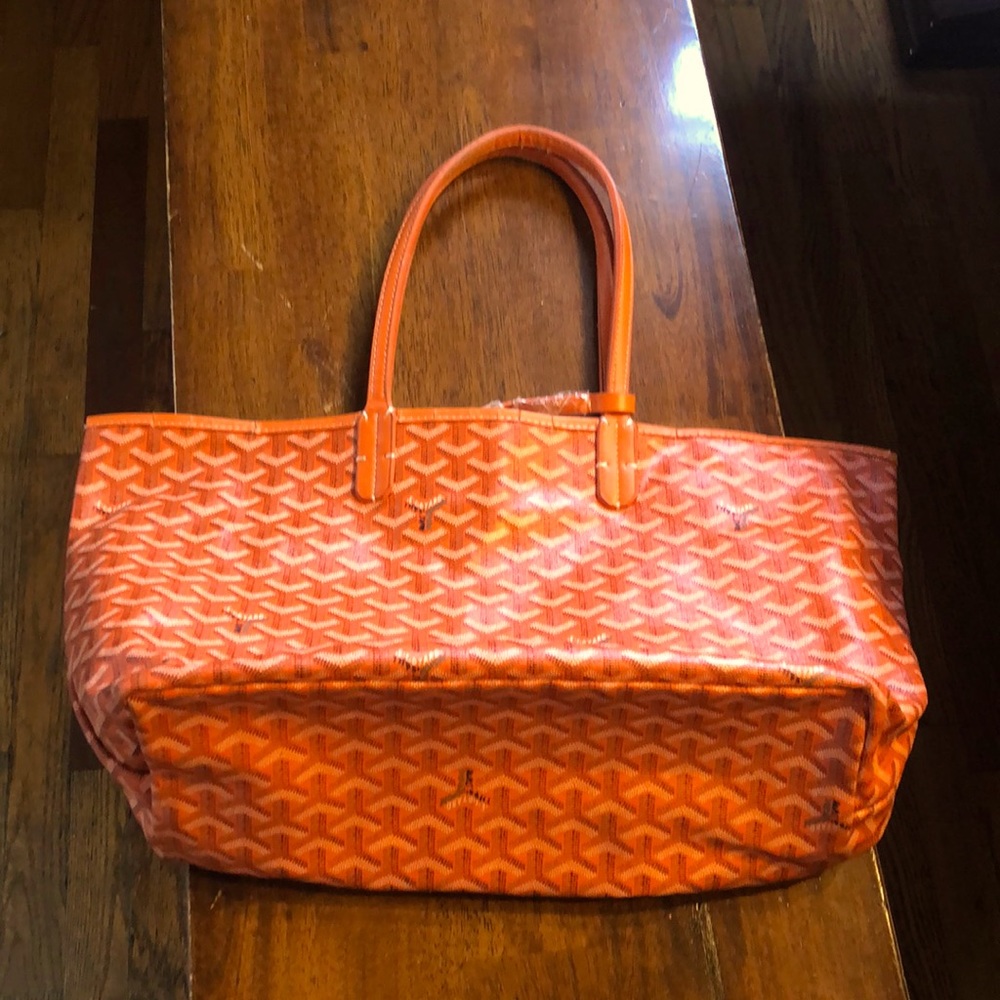 Goyard Goyardine Orange St. Louis PM Tote Bag with Palladium Hardware